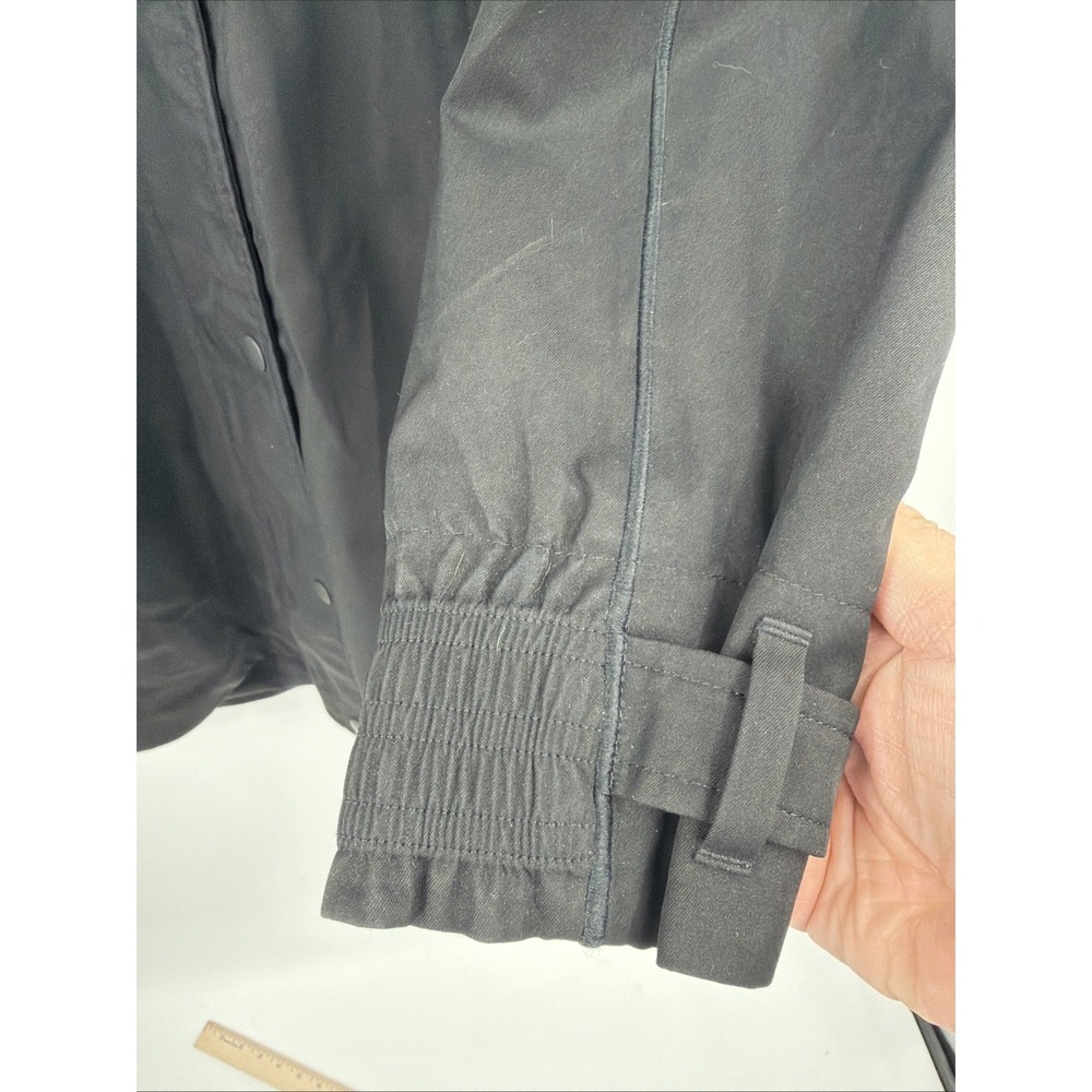 Athleta Women's Black Rainout Sutro Long Trench Coat Jacket Size XXS - Picture 4 of 16